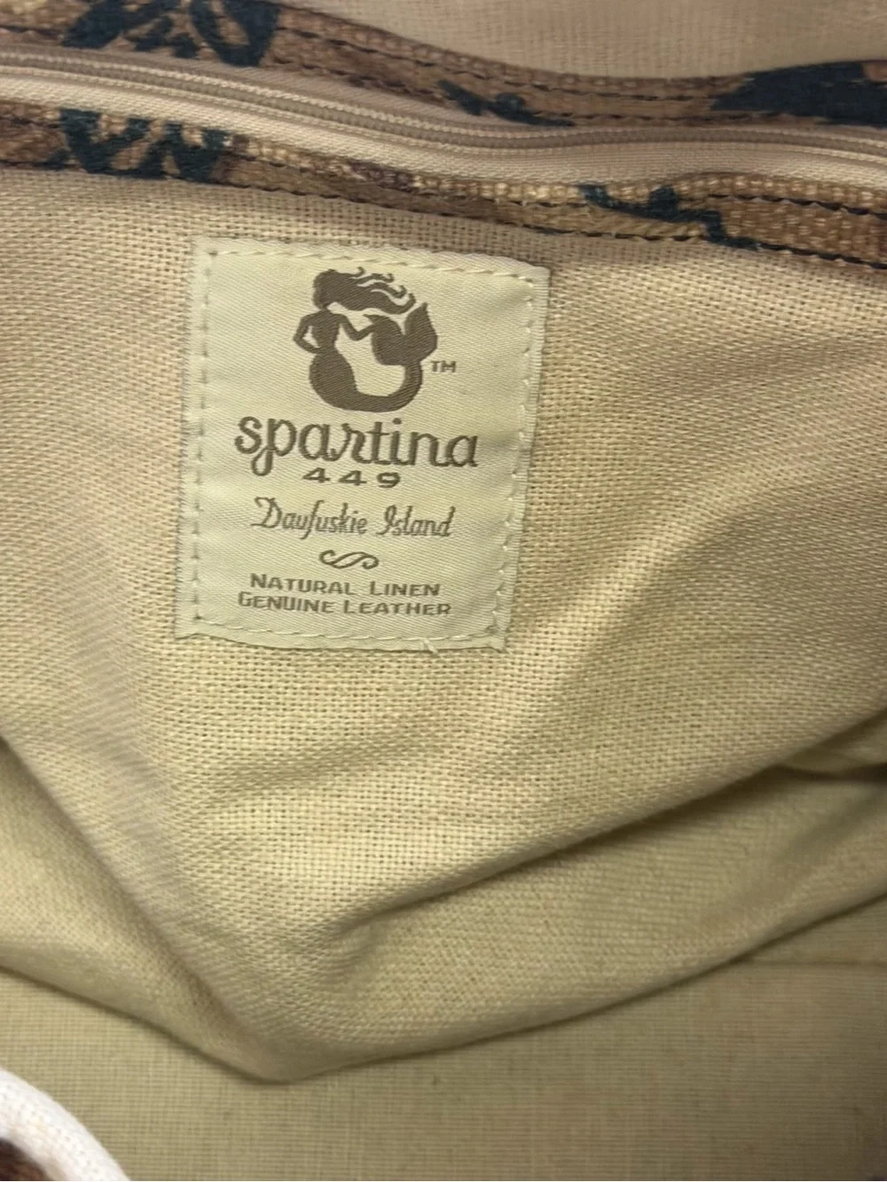 Spartina 449 shoulder hobo‎ bag brown and black botanical tapestry design.